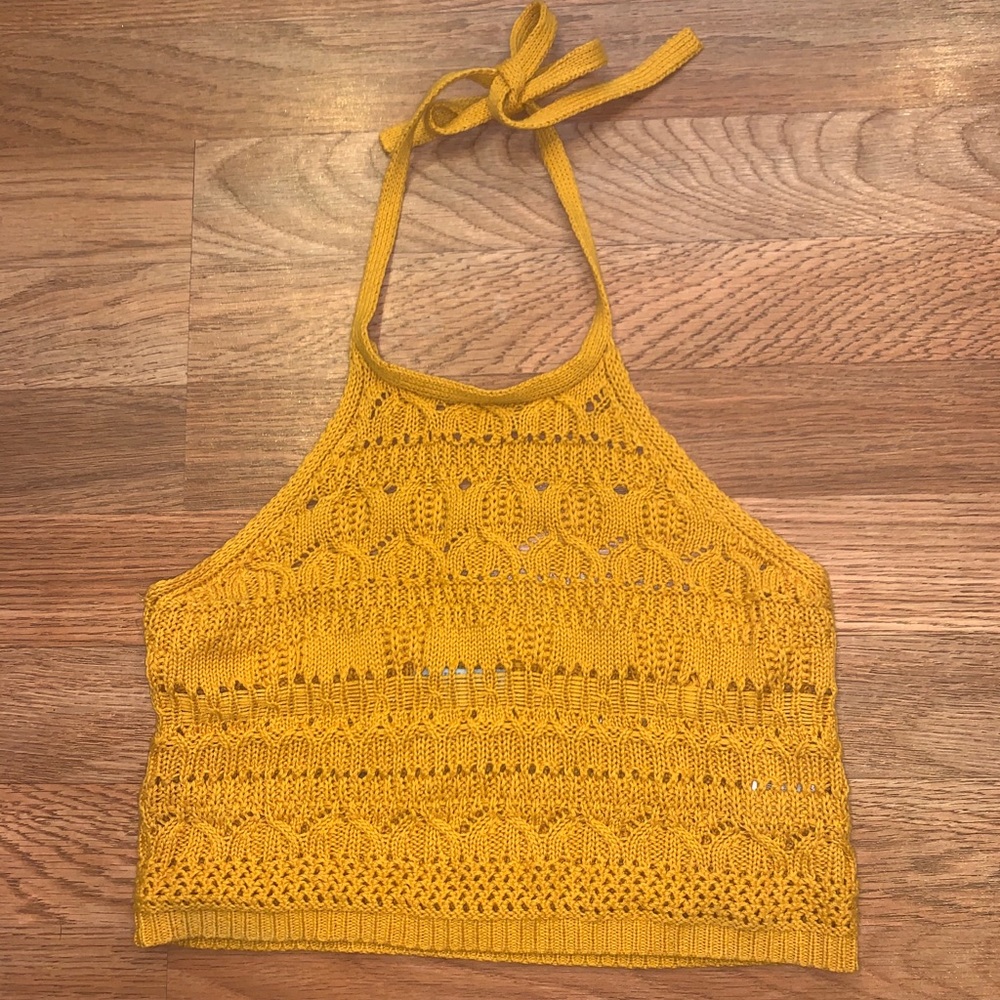 Golden Knit Crop Top